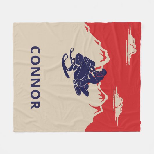 Für Snowmobiler Grafik Personalisiert Fleecedecke (Vorderseite (Horizontal))