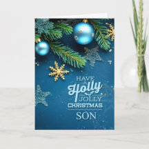 für Sohn Blue Holly Jolly Weihnachtsbaumschmuck