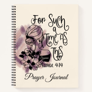 Für solch eine Zeit wie dieses Blumengebet-Journa Notizblock