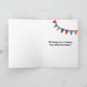 Für Son 9th Birthday Bunting and Balloons Card Karte (Innenseite)