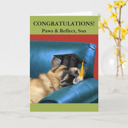 Für Son Abschluss Karte (Gelbe Blume)