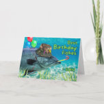 Für Son Birthday Fisch bereit zum Party Karte<br><div class="desc">Du bist eins in einem GILL-Ion! Die Geburtstagskarte für Son zeigt die Vorderseite eines Fisches,  der Ballons mit seiner Flosse hält und einen Party-Lärm-Maker weht. Es trägt auch einen getarnten Angelhut mit angehängten Angelködern. Art,  Bild und Vers Copyright © Shoaff Ballanger Studios,  2024.</div>