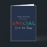 Für Son Law besondere Geburtstagskarte Karte<br><div class="desc">Zeitgenössischer Sonderson im Gesetz Geburtstagskarte. Ideal für einen Mann. Exklusives Design für die Marke Green Elephant Cards.</div>