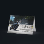 Für Son Motorrad Thema Geburtstag auf Kurs Karte<br><div class="desc">Das Leben ist eine kurvenreiche Straße so schlank in ... und umarmen Sie jede Kurve zu einem sehr glücklichen Geburtstag. Geburtstagskarte zum Thema Motorrad für einen Sohn mit einem Motorradfahrer auf einer Kurve in der Straße. Blaue Ballons sind für ein festliches Bild am Motorrad angebracht. Art, Bild und Vers Copyright...</div>