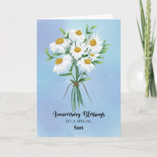 Für Son Wedding Jubiläumsblessings Bouquet Karte