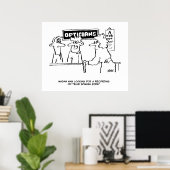 Für "Spanische Augen" wird ein Optiker gefragt Poster (Heimbüro)