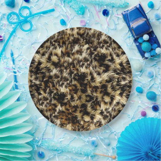Fur Spirit Design Textur Pappteller (Party)