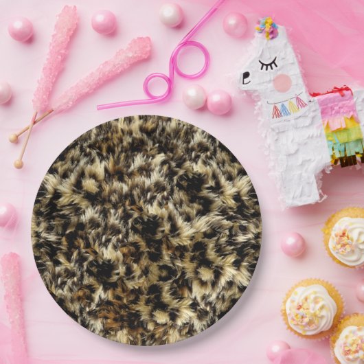 Fur Spirit Design Textur Pappteller (Party)