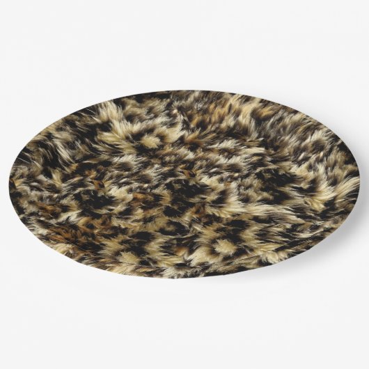 Fur Spirit Design Textur Pappteller (Schrägansicht)