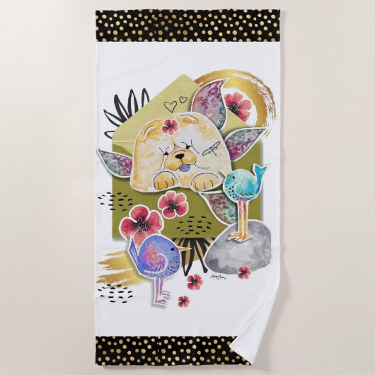 FUR-ST-CLASS-MAIL-Hund Strandtuch (Vorderseite)