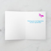 Für Stepmutter am Muttertag Rosen auf blau Karte (Innenseite)