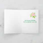 Für Steptochter Birthday Cake Hearts Rose Card Karte (Innenseite)