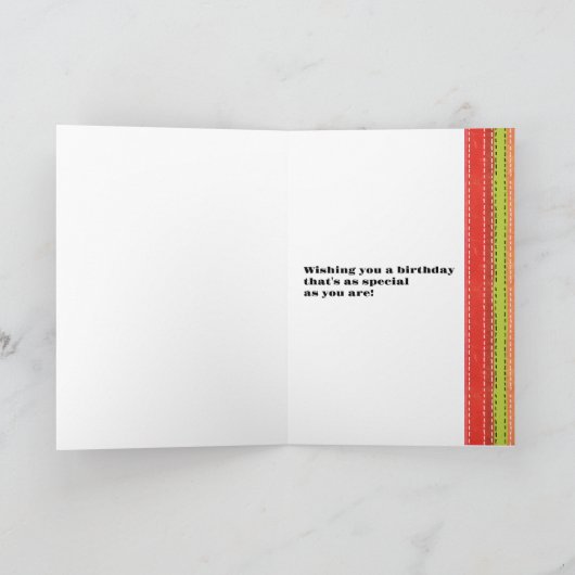 Für Steptochter Custom Age Birthday Cake Card Karte (Innenseite)