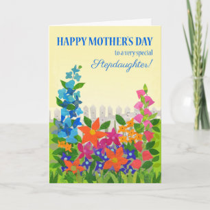 Für Steptochter Mother's Day Flower Garden Card Karte