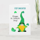 Für Steptochter St Patrick's Fun Leprechaun Card Karte (Vorderseite)