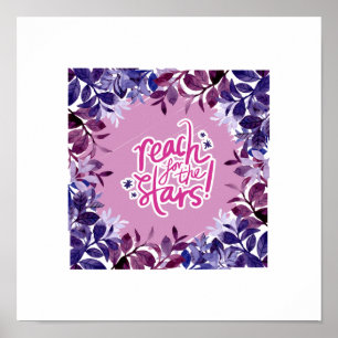 Für Sterne in Lila Farbe Poster