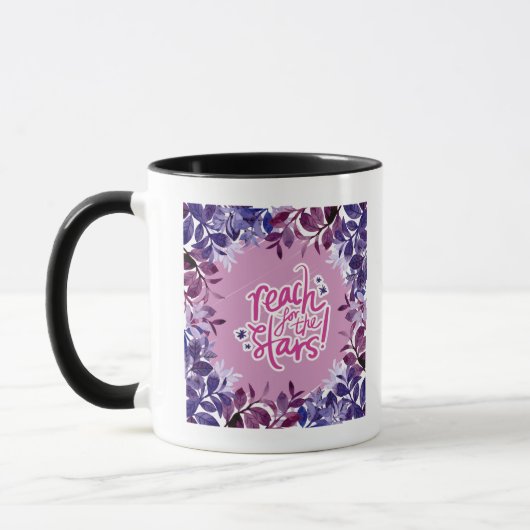 Für Sterne in Lila Farbe Tasse (Links)