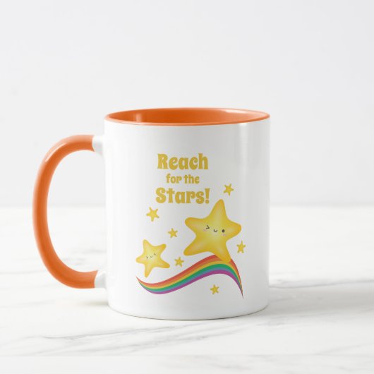 Für Sterne und Regenbogen Motivierend Tasse (Links)