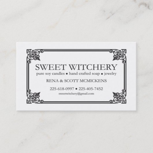 Für süßen Witchery Visitenkarte (Vorderseite)