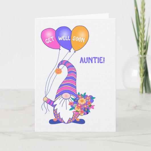 Für Tantchen Wohlfühl-Balloons Blume Card Karte (Vorderseite)