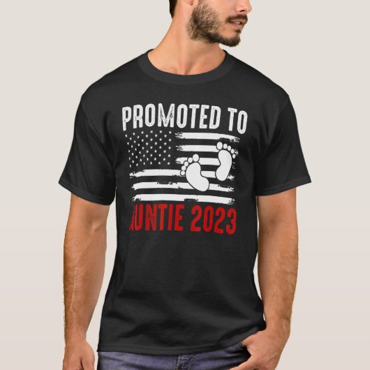 Für Tante 2023 befördert Kinderschwangerschaft T-Shirt (Vorderseite)