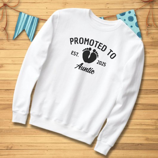 Für Tante 2025 beworben Kinderfußspuren Sweatshirt