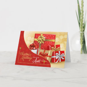 für Tante Red und Gold Weihnachtsgeschenke Weihnac Feiertagskarte