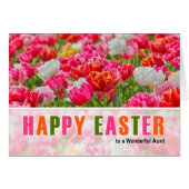 für Tante zu Ostern Pink Tulip Garden (Vorderseite (Horizontal))