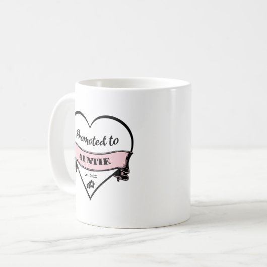 Für Tanten befördert Kaffeetasse (Vorderseite Links)