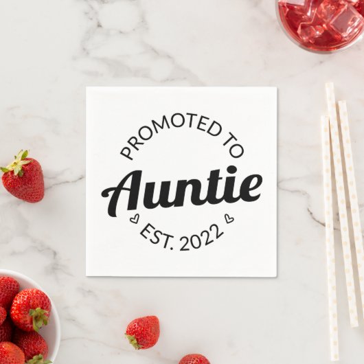 Für Tanten nach Osten befördert. 2022 Serviette (Beispiel)