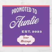 Für Tanten nach Osten befördert. 2023 für neue Tan Bierflaschenetikett (Einzelnes Label)