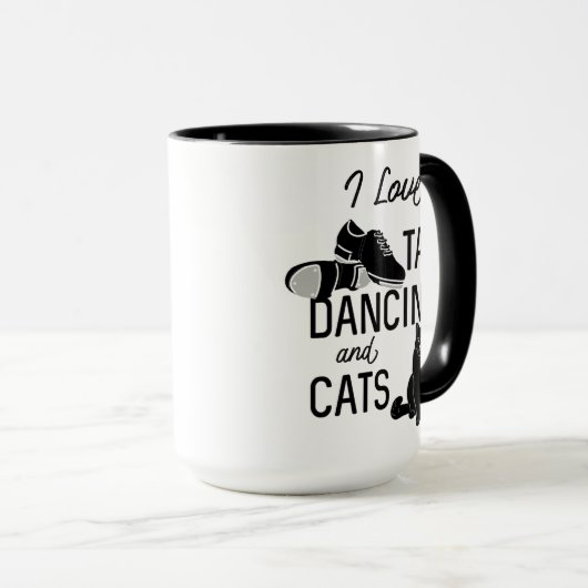 Für Tänzer Stach ich Tanz und Katzen Tasse (VorderseiteRechts)