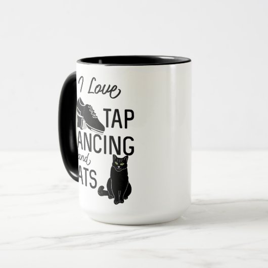 Für Tänzer Stach ich Tanz und Katzen Tasse (Vorderseite Links)