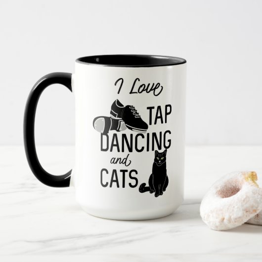 Für Tänzer Stach ich Tanz und Katzen Tasse (Mit Donut)
