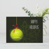 für Tennisspieler Weihnachtskarten Feiertagskarte (Stehend Vorderseite)