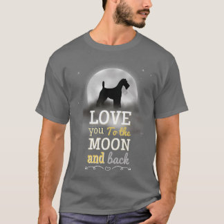 Für Terrier Hund Liebe zum Mond T-Shirt