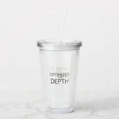 Für Tiefe optimierter minimalistischer technischer Acryltrinkbecher (Rückseite)