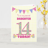 Für Tochter 14. Geburtstag Primroses Jagdkarte Karte (Gelbe Blume)