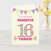 Für Tochter 16. Geburtstag Primroses Jagdkarte Karte (Gelbe Blume)