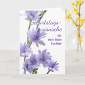 Für Tochter Deutscher Geburtstag mit Chicorée-Blum Karte (Gelbe Blume)