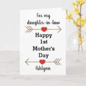 Für Tochter im Gesetz am ersten Muttertag Karte (Gelbe Blume)