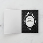 Für Tochter zu Halloween Lady Witz mit Broom Karte (Innenseite)