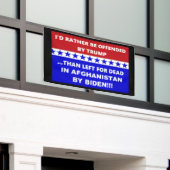 Für tot Verlassen Anti-Biden-Afghanistan Banner (Äußeres Gebäude)