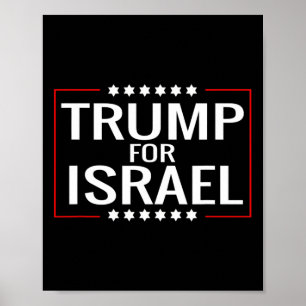 Für Trump 2020 Hebräische Kundgebung Schild-jüdisc Poster