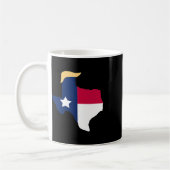 Für Trump 2020: Texas Flag Trump Haar Kaffeetasse (Links)