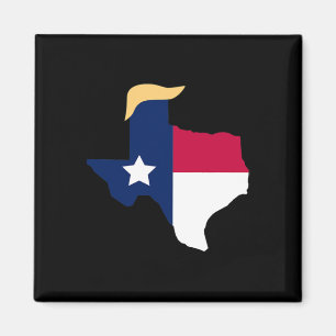 Für Trump 2020: Texas Flag Trump Haar Magnet