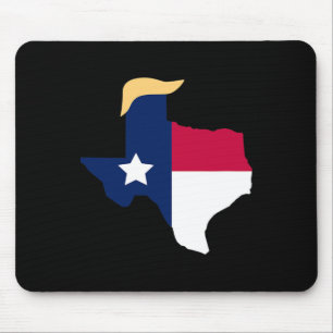 Für Trump 2020: Texas Flag Trump Haar Mousepad