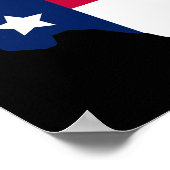 Für Trump 2020: Texas Flag Trump Haar Poster (Ecke)