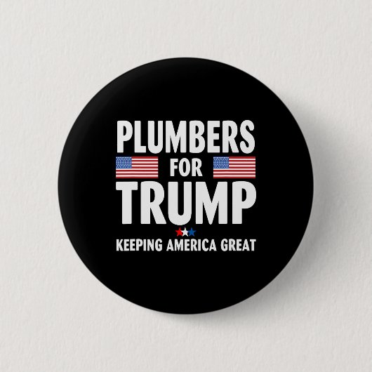 Für Trump 2024 Behaltend Amerika große Flagge Button (Vorderseite)
