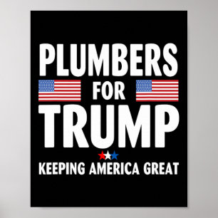 Für Trump 2024 Behaltend Amerika große Flagge Poster